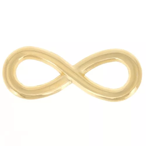 Distanziatore infinito per bracciale o collana 30x11 mm Dorato con oro fino x1