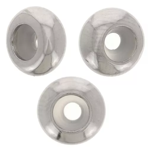 Perlina stoppeur da 7 mm con foro da 2 mm - Acciaio inossidabile 316 x1