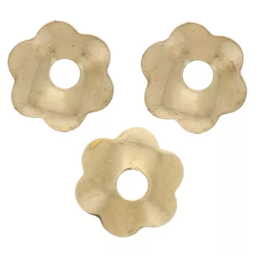 Coppette fiori 4 mm - Dorato x20