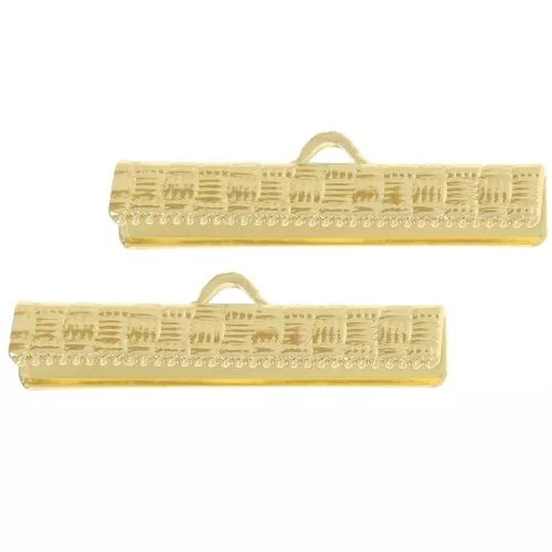 Terminali 25 mm dorato x4