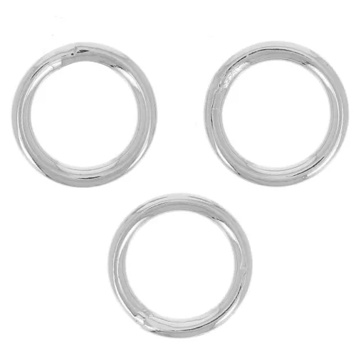 Anellini Chiusi 7x1 mm argentato x25
