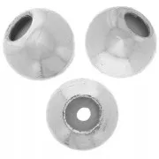 Perlina stopper da 3 mm con foro da 0,5 mm Argentato x10