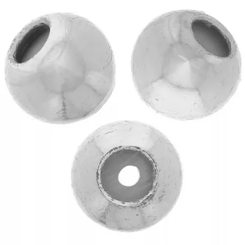Perlina stopper da 3 mm con foro da 0,5 mm Argentato x10