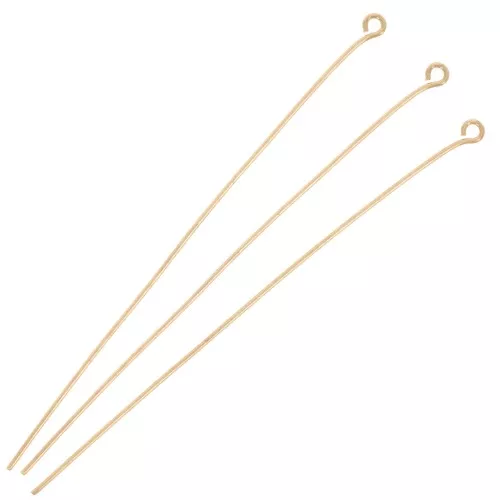 Chiodini con occhiello 70x0,7 mm dorato x10
