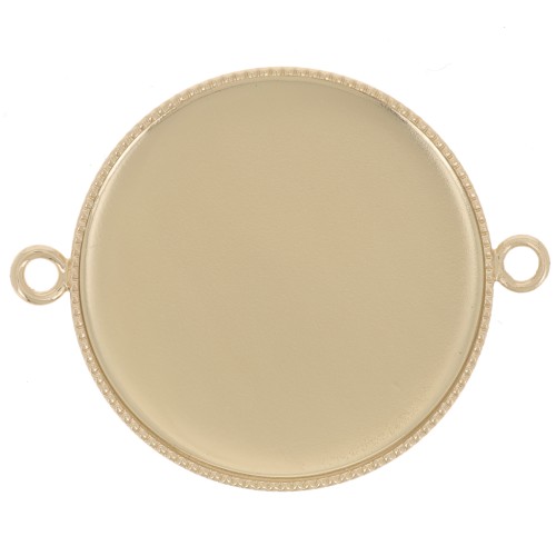 Distanziatore per cabochon a base piatta 25 mm dorato x1