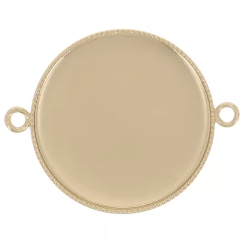 Distanziatore per cabochon a base piatta 25 mm dorato x1