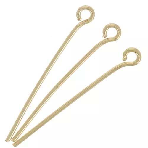 Chiodini con occhiello 25x0.70 mm - Dorato x 25