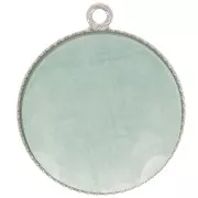 Castone per cabochon a base piatta 18 mm Argentato x1