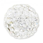 Tonda mezzo forata plastilina strass coreano mm. 12 Crystal|raw }}