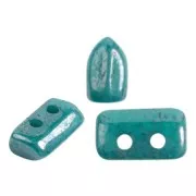 Perle di vetro Piros® da Puca® 2x5 mm - Op Green Turquoise Blue Terracotta x10g