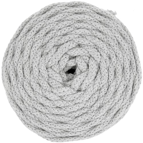 Bobina di cordone per macrame Cotton Air 5 mm - Griggio Twist x50m
