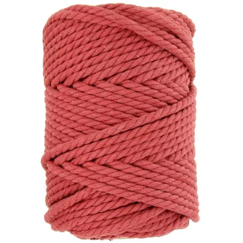Bobina cordone in cotone per macramè 5 mm mattone x 50m