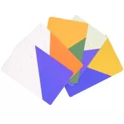 Lot de 50 cartes supports bijoux 9x6 cm - Motif graphique - Couleurs aléatoires
