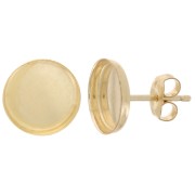 Orecchini per cabochon rotondi 8 mm - Gold Filled x2