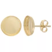 Orecchini per cabochon rotondi 8 mm - Gold Filled x2