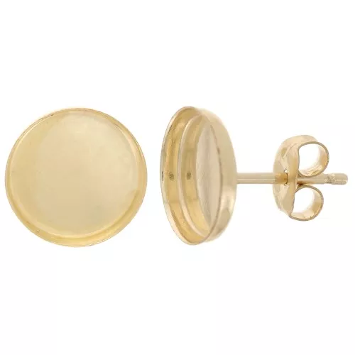 Orecchini per cabochon rotondi 8 mm - Gold Filled x2