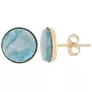 Orecchini per cabochon rotondi 8 mm - Gold Filled x2