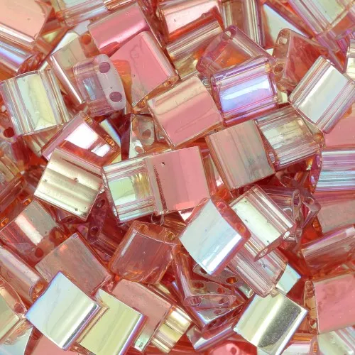 Miyuki Tila Beads 5x5x1.9 mm TL-4576 - Crystal orange rainbow x10g