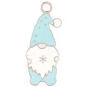 Ciondolo Babbo Natale 21x8 mm - Resina epossidica - Acciaio inossidabile 316L - Blu x1