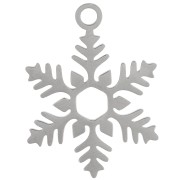 Pendente fiocco di neve 23x17 mm - Acciaio inossidabile 316L x1|raw }}