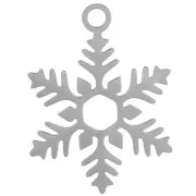 Pendente fiocco di neve 23x17 mm - Acciaio inossidabile 316L x1