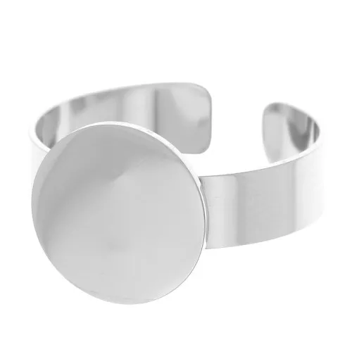 Base per incollare mm. 12 Acciaio inoss. 316L