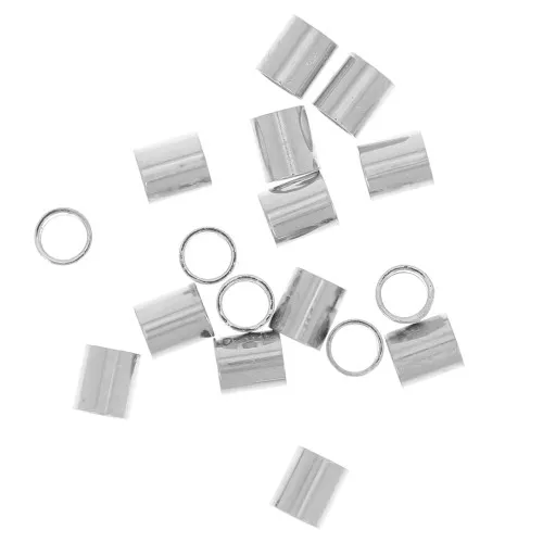 Tubi da schiacciare 3.5x4 mm argentato x50