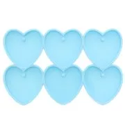 Stampo in silicone per la realizzazione di cuori in resina epossidica e polvere di ceramica x1