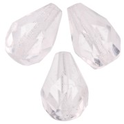 Perla a forma di pera sfaccettate 7x5 mm - Crystal x25