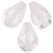 Perla a forma di pera sfaccettate 7x5 mm - Crystal x25