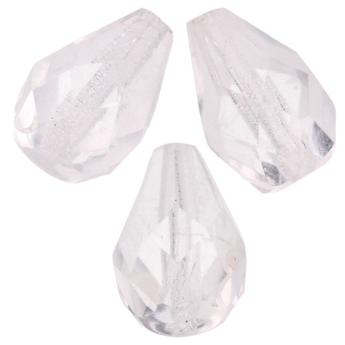 Perla a forma di pera sfaccettate 7x5 mm - Crystal x25
