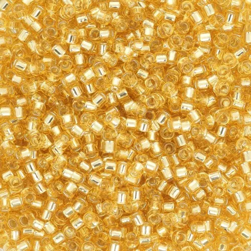 Toho Aiko 11/0 1.6 mm TA01PF22 - PF Transparent Silver Lined Light Topaz x4g