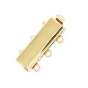 Chiusura 3 file mm. 9x20 rodio dorato