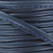 Cordone cuoio con cucitura mm. 4 Blu Marino x1 m