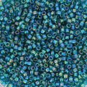 Toho Aiko 11/0 1.6 mm TA01167BD - Transparent Teal Rainbow x4g