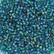 Toho Aiko 11/0 1.6 mm TA01167BD - Transparent Teal Rainbow x4g