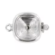 Chiusura opour cabochon PureCrystal 4470 10 mm placcato rodio