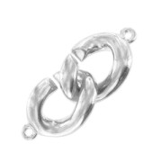 Chiusura manetta mm. 37 placcato rodio