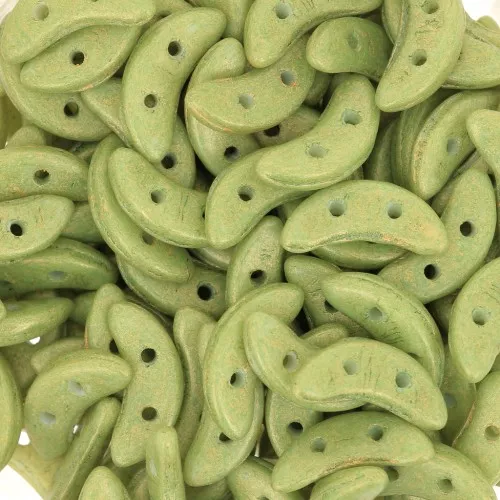 Czechmates Crescent 2 fori 3 x 10 mm Pacifica Avocado x5g