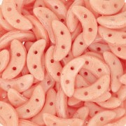 Czechmates Crescent 2 fori 3 x 10 mm Opaque Rose Quartz x5g|raw }}
