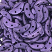 Czechmates Crescent 2 fori 3 x 10 mm Purple Metallic Suede x5g|raw }}