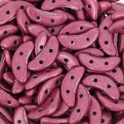 Czechmates Crescent 2 fori 3 x 10 mm Saturated Rose Metallic x5g|raw }}