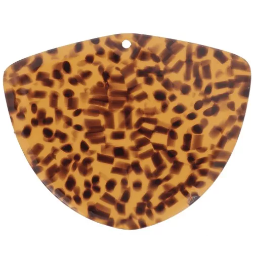 Pendente geometrico in acetato 35x45 mm - Terrazzo Brown - Nero x1