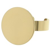Anello regolabile per cabochon a base piatta 18 mm in acciaio inox 316L Oro x1|raw }}
