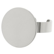 Anello regolabile per cabochon a base piatta da 18 mm in acciaio inox 316L x1|raw }}