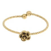 Anello a fiore regolabile - Acciaio inossidabile 304 Gold x1