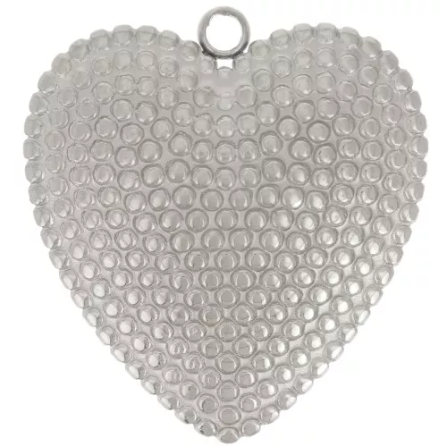 Pendenti forma di cuore 19x18 mm - Acciaio inossidabile 304L x2