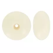 Perle rotonde 12x7 mm in resina opaca - Ecru x6