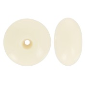 Perlina rotonda in resina opaca 12x7 mm - Ecrù x6