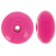 Perla rotonda 18x9 mm in resina opaca - Magenta x1